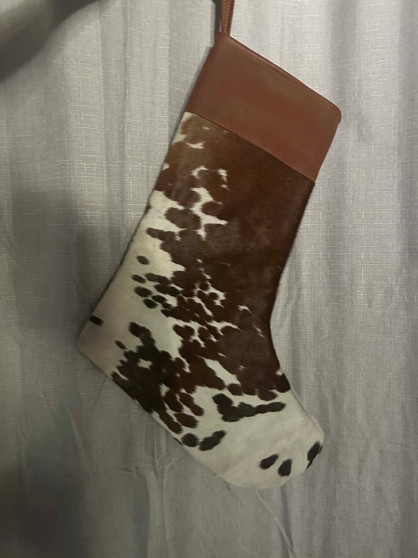 Cowhide Christmas Stocking 7