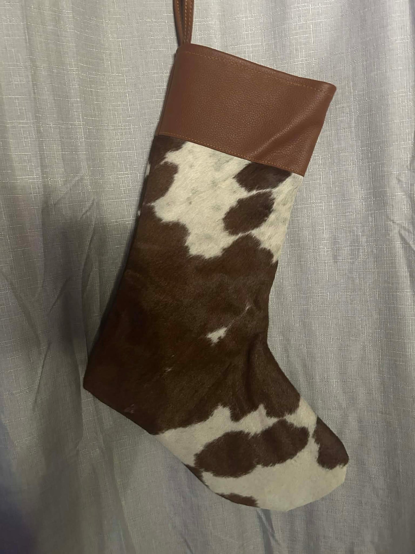 Cowhide Christmas Stocking 2