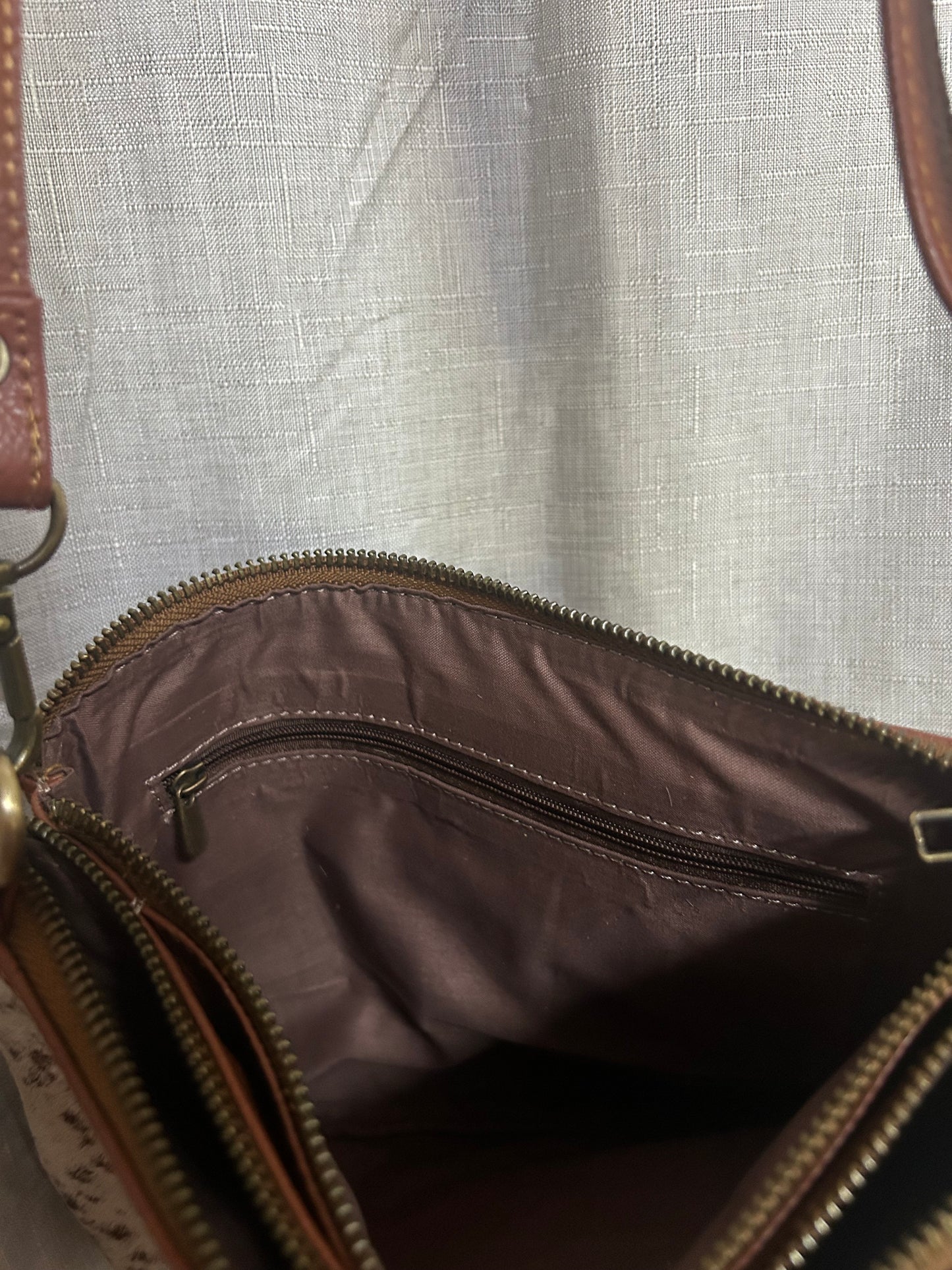 Tan Cowhide Sholder Bag 1