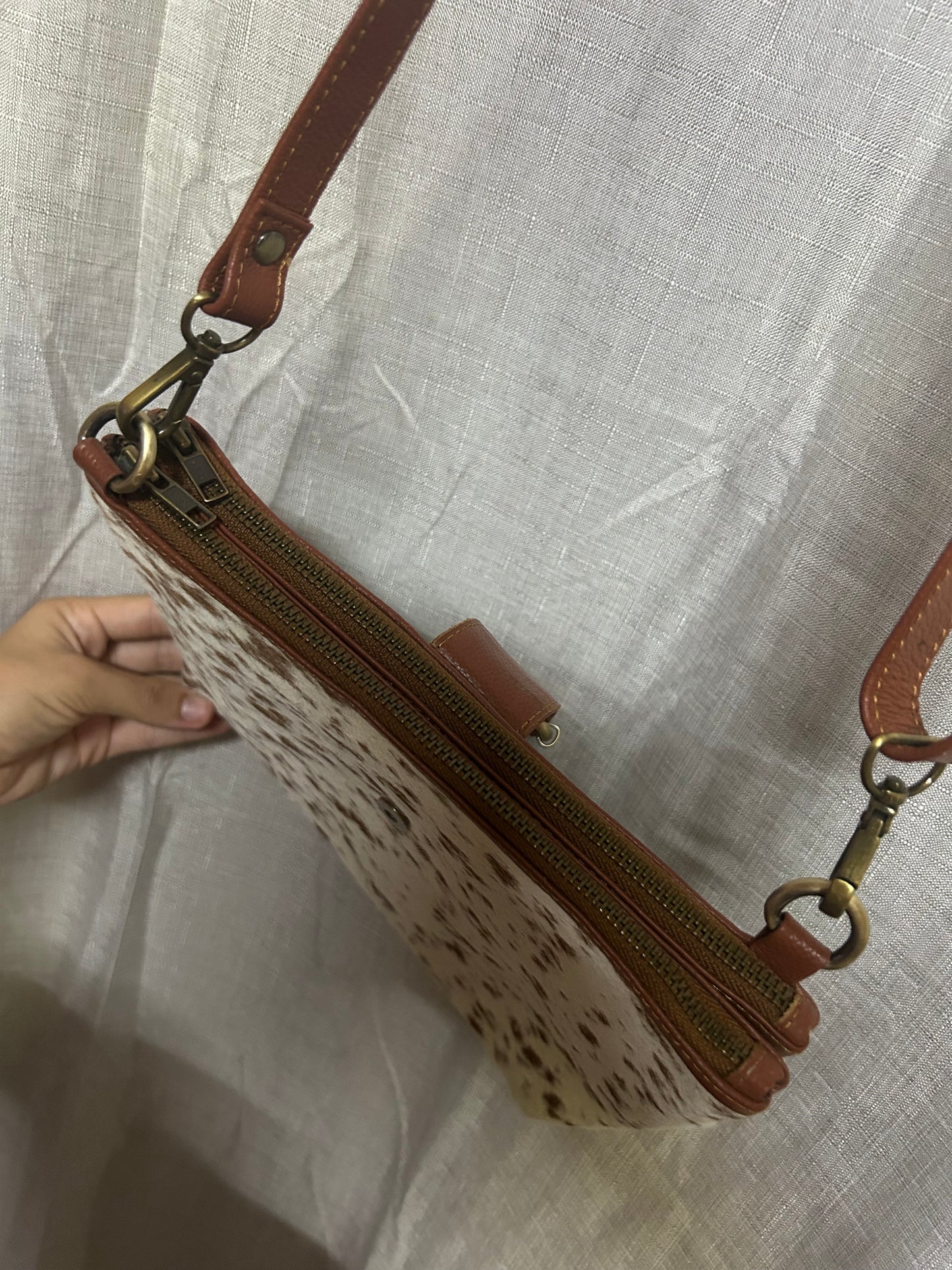 Tan Cowhide Sholder Bag 2