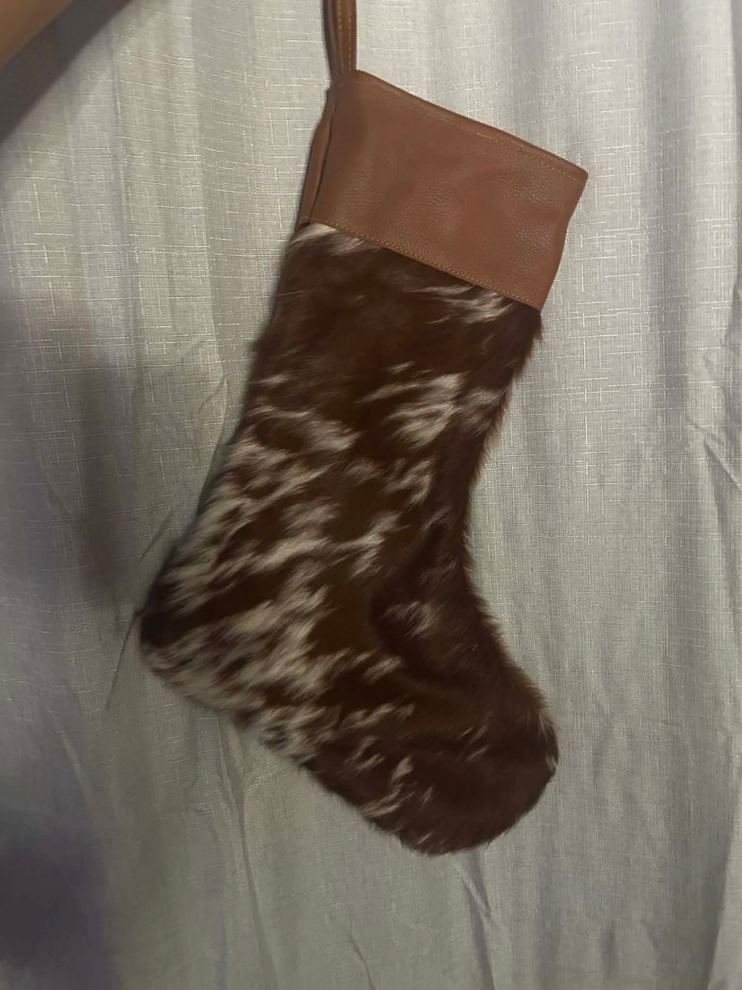 Cowhide Christmas Stocking 4