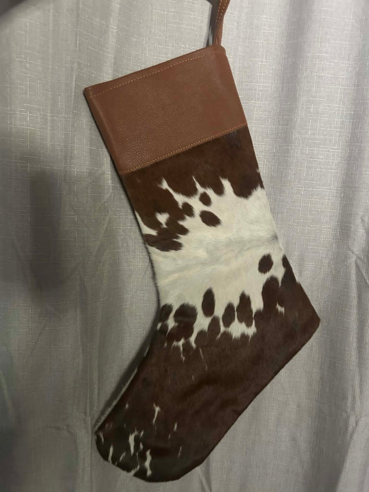 Cowhide Christmas Stocking 7