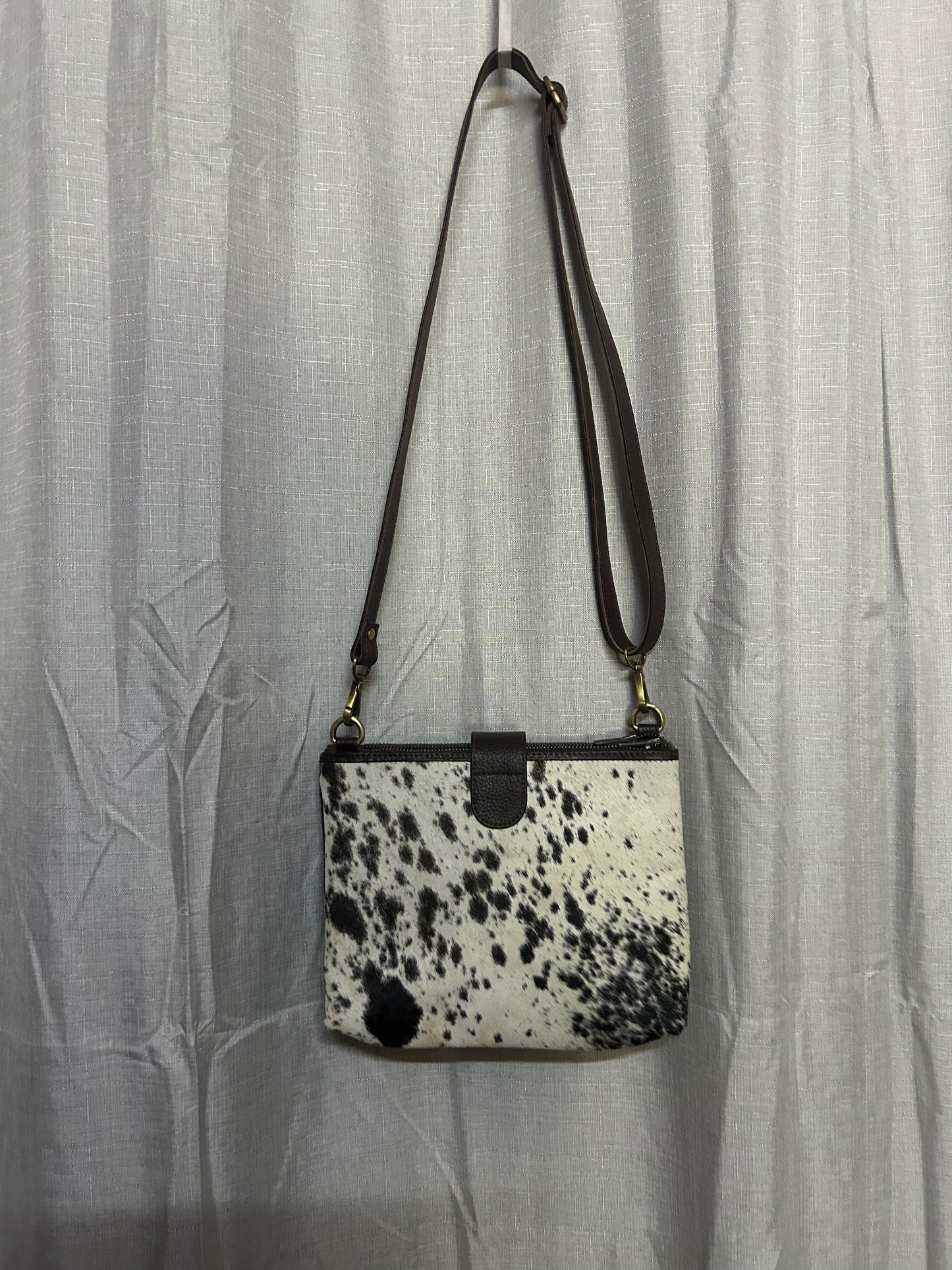 Dark Brown Cowhide Sholder Bag 1