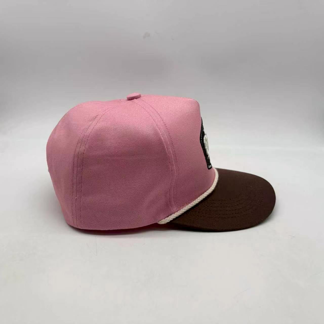 Pink and Chocolate Full Fabric Trucker Caps