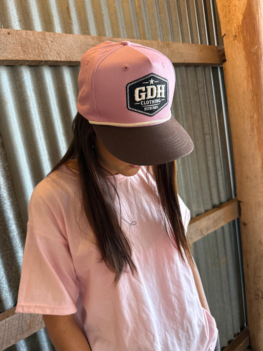 Pink and Chocolate Full Fabric Trucker Caps
