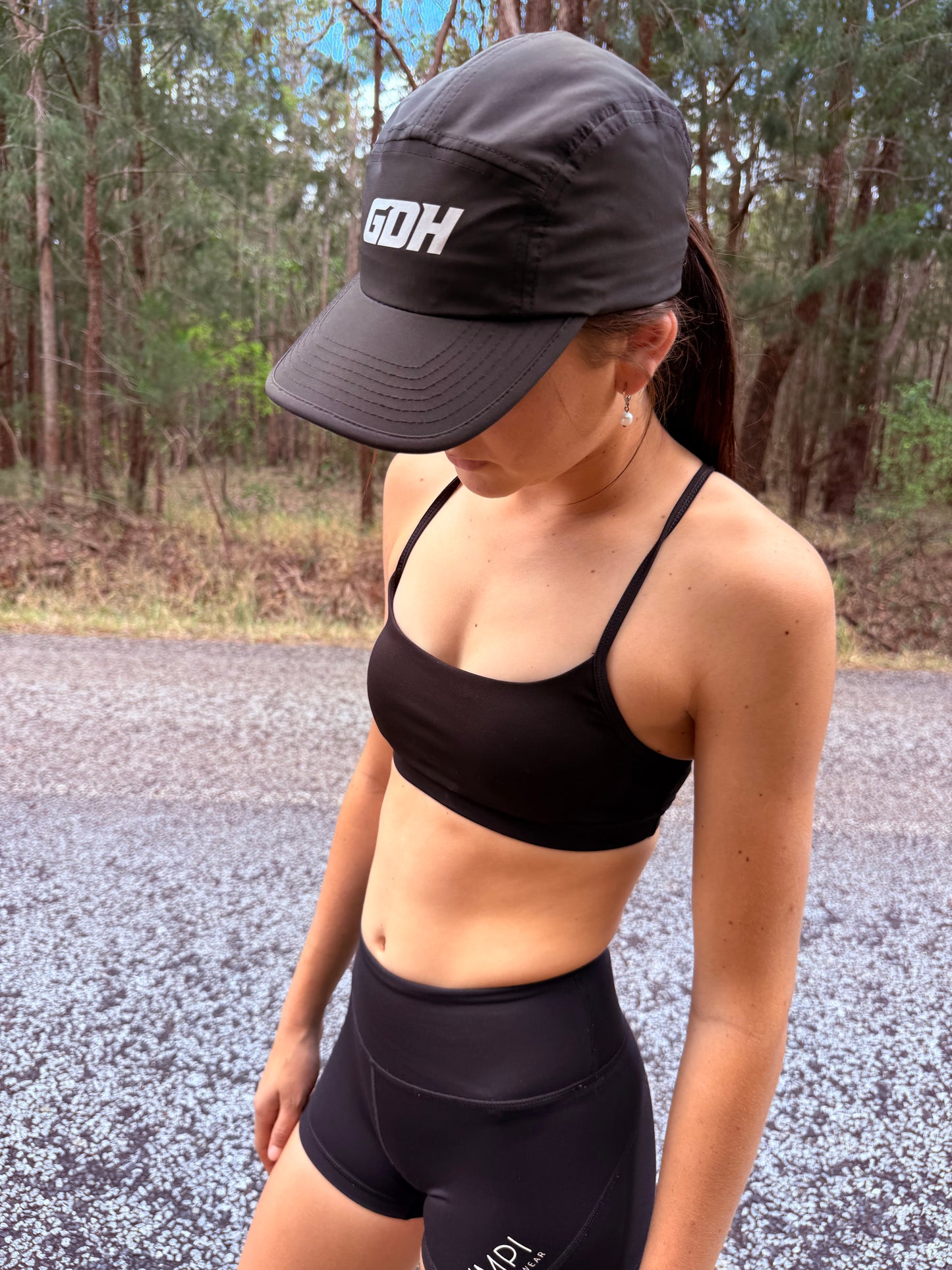 Black Running Cap