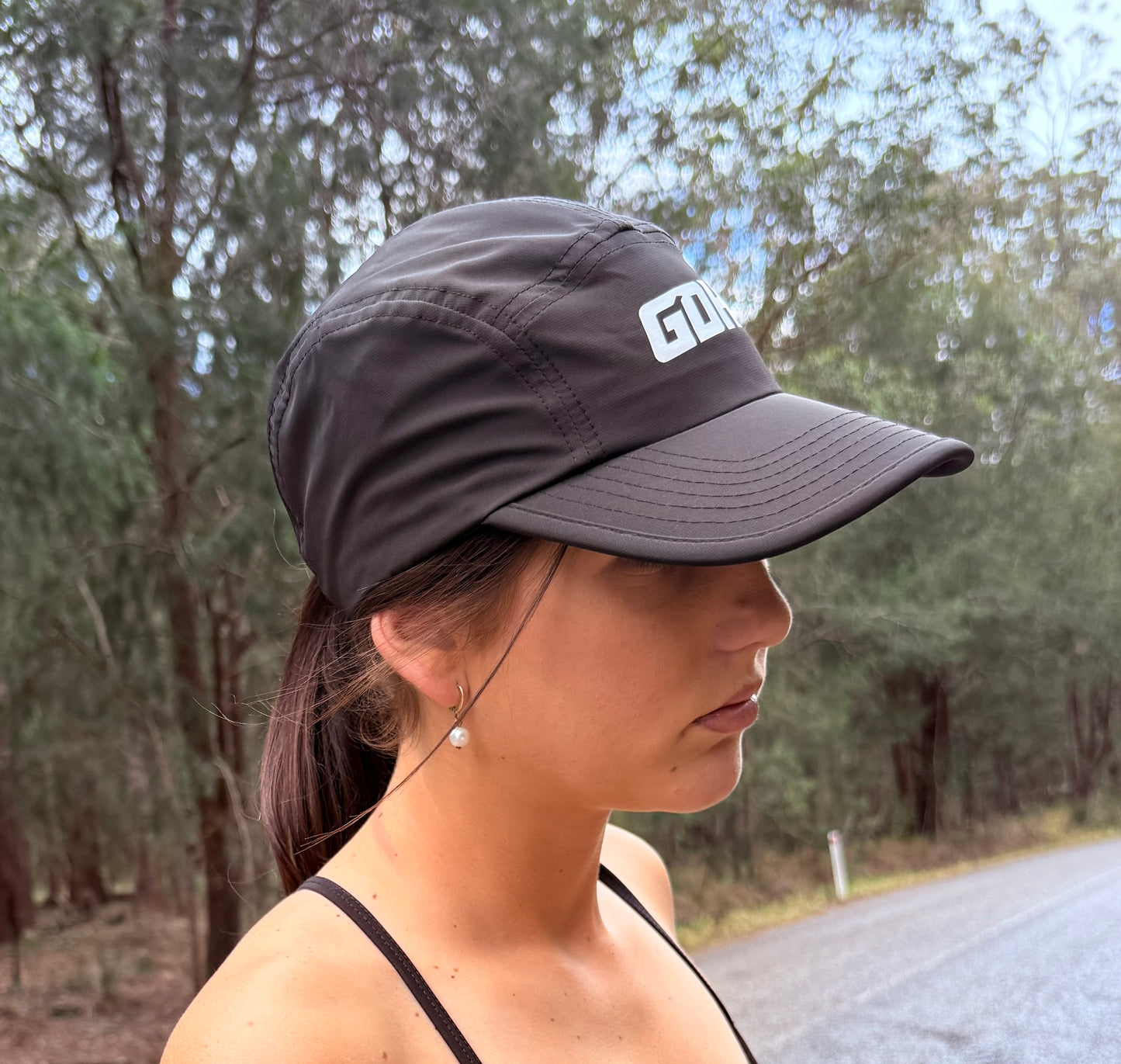 Black Running Cap