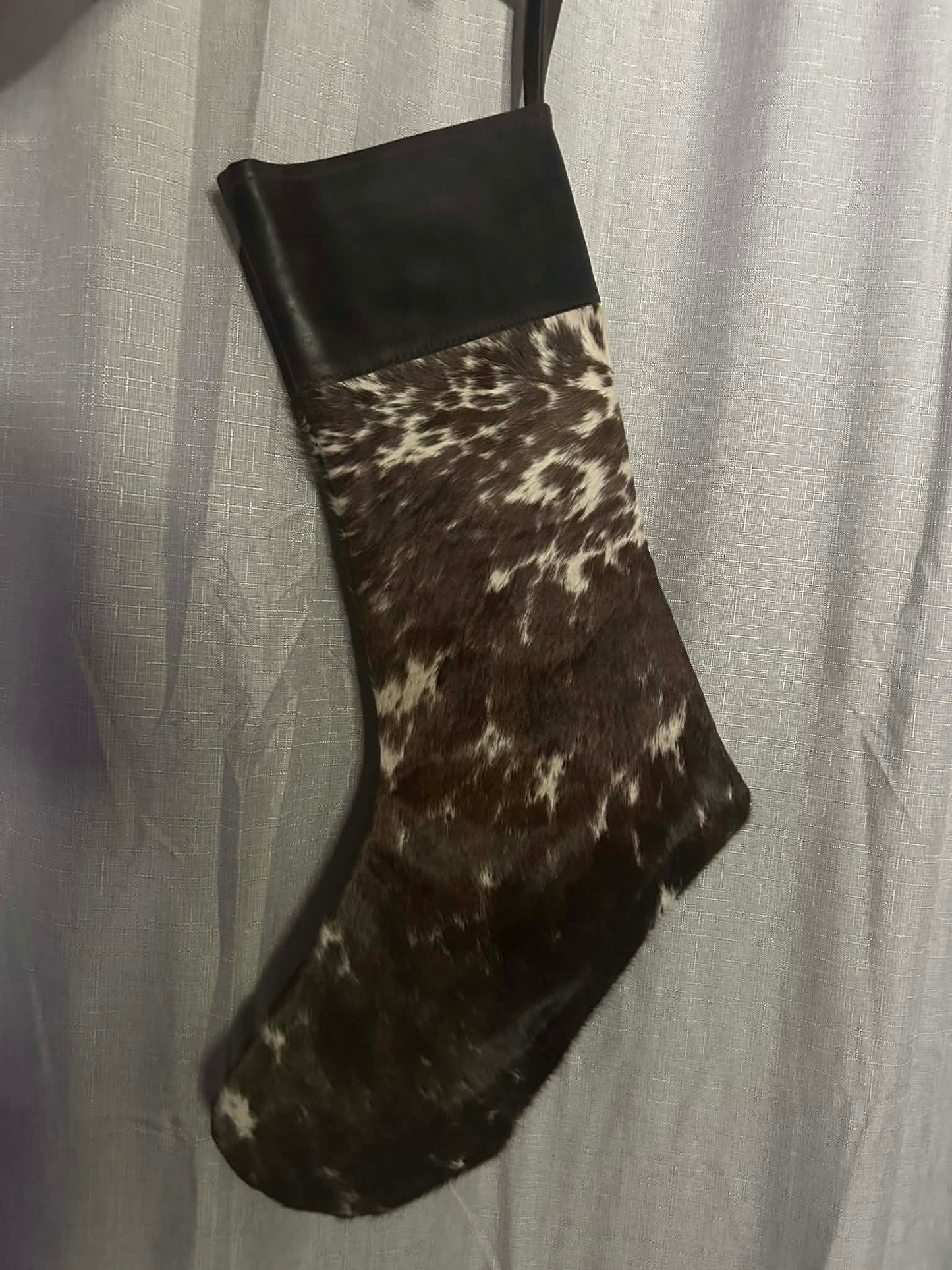 Cowhide Christmas Stocking 1