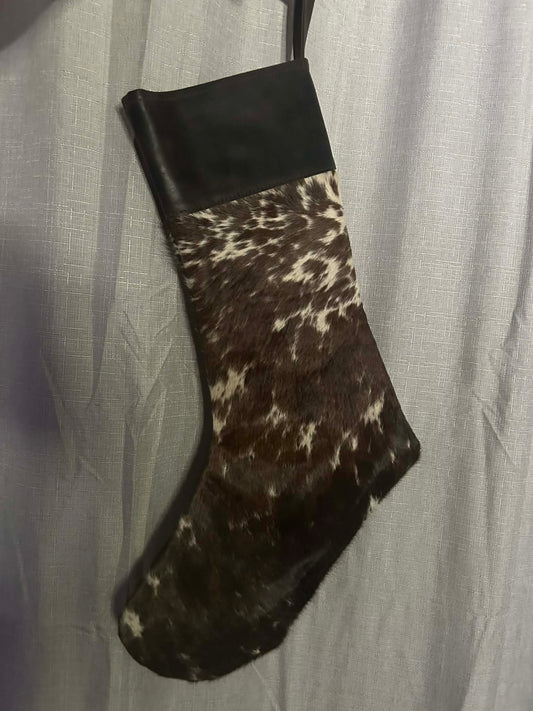 Cowhide Christmas Stocking 1