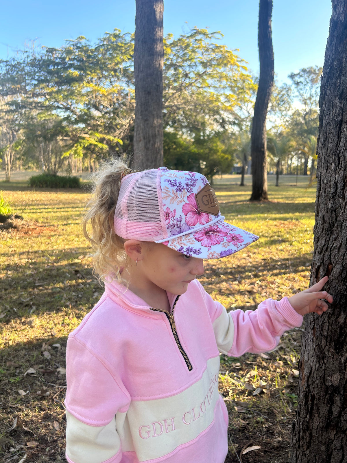 Floral Kids Trucker Caps