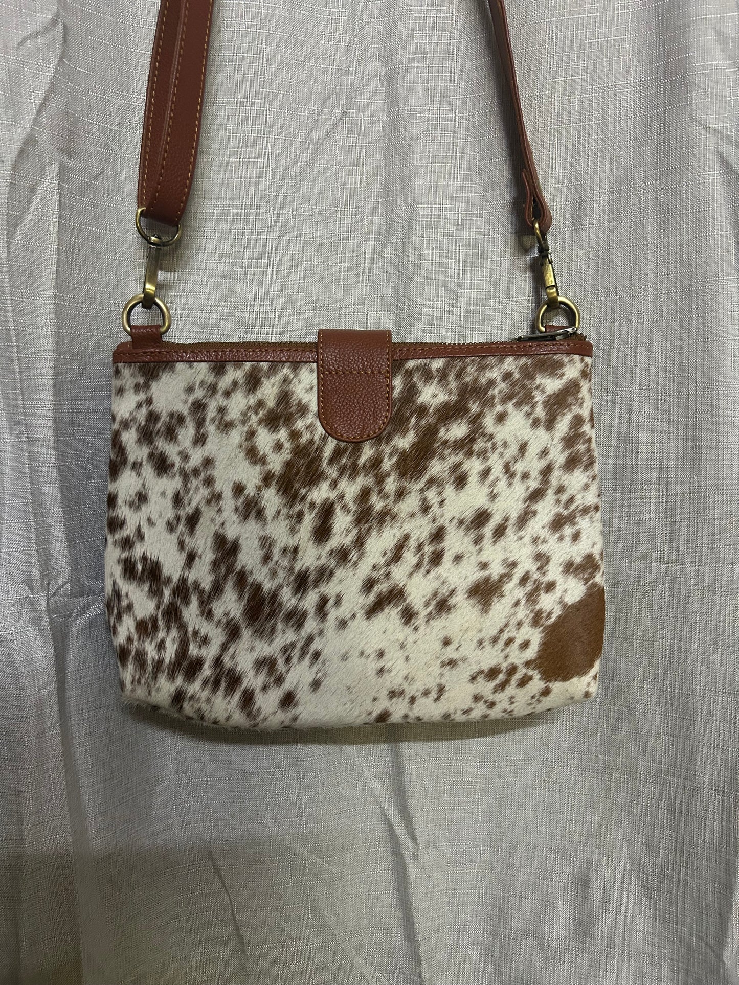 Tan Cowhide Sholder Bag 1