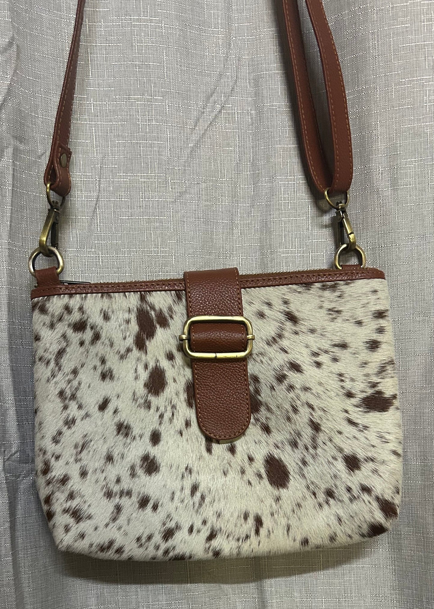 Tan Cowhide Sholder Bag 1
