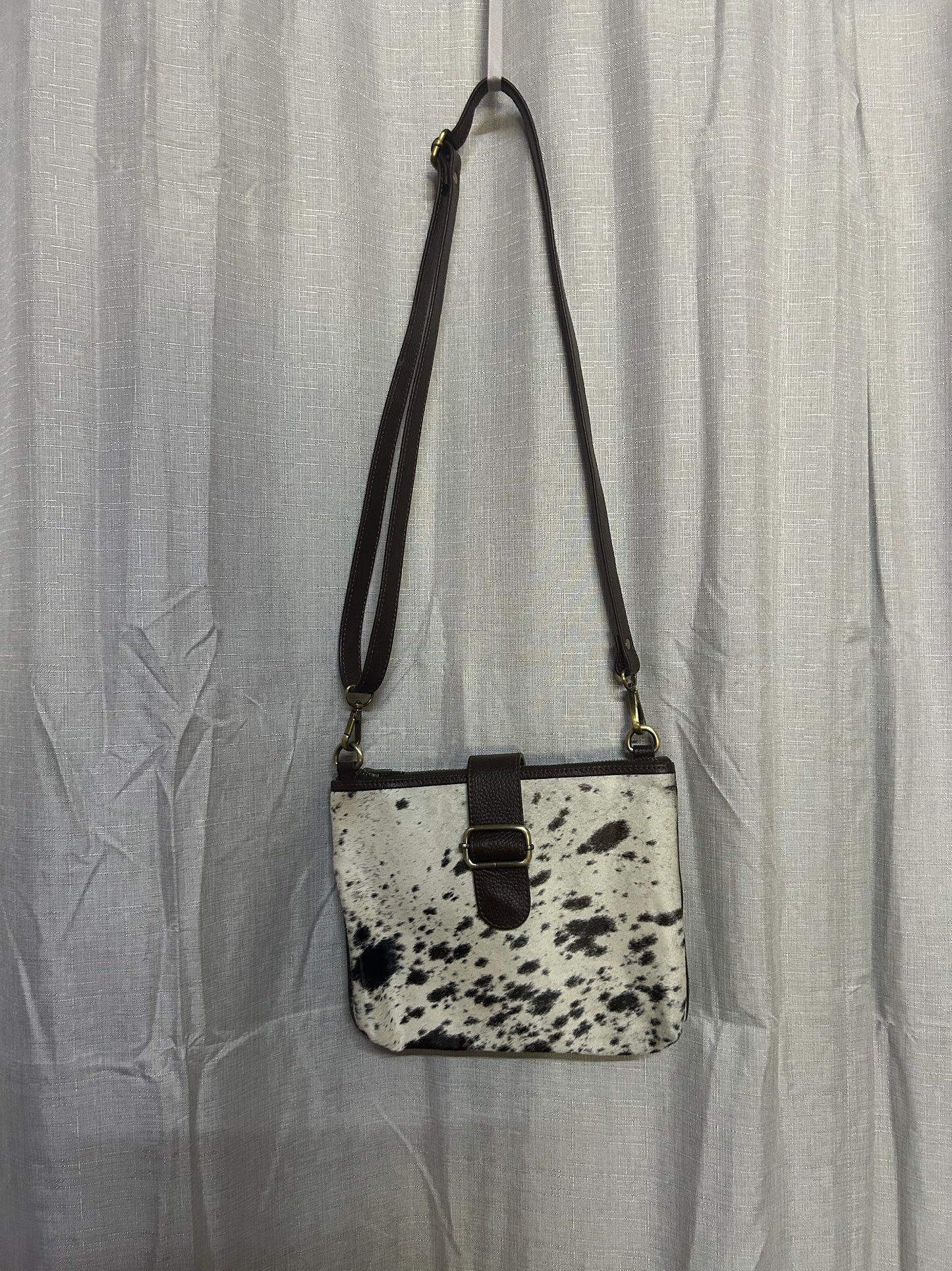Dark Brown Cowhide Sholder Bag 1