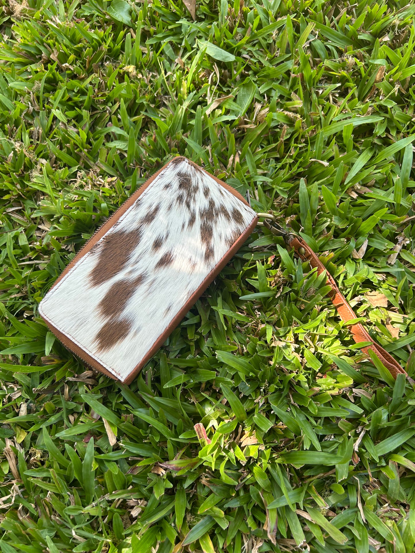 Double Zipper Cow Hide wallets