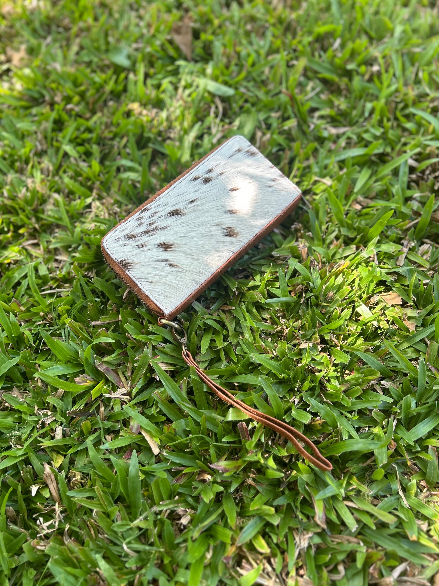 Double Zipper Cow Hide wallets