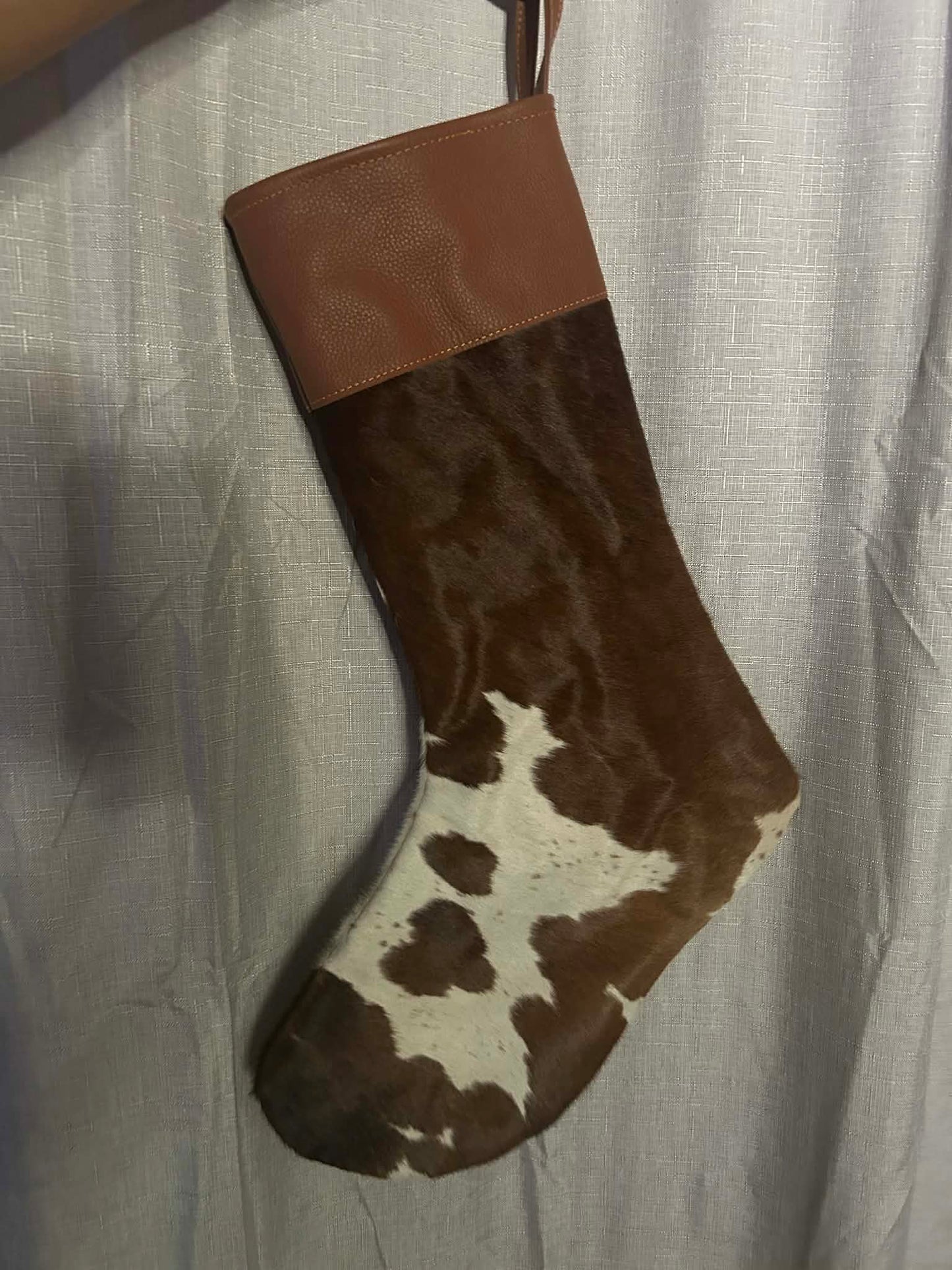 Cowhide Christmas Stocking 3