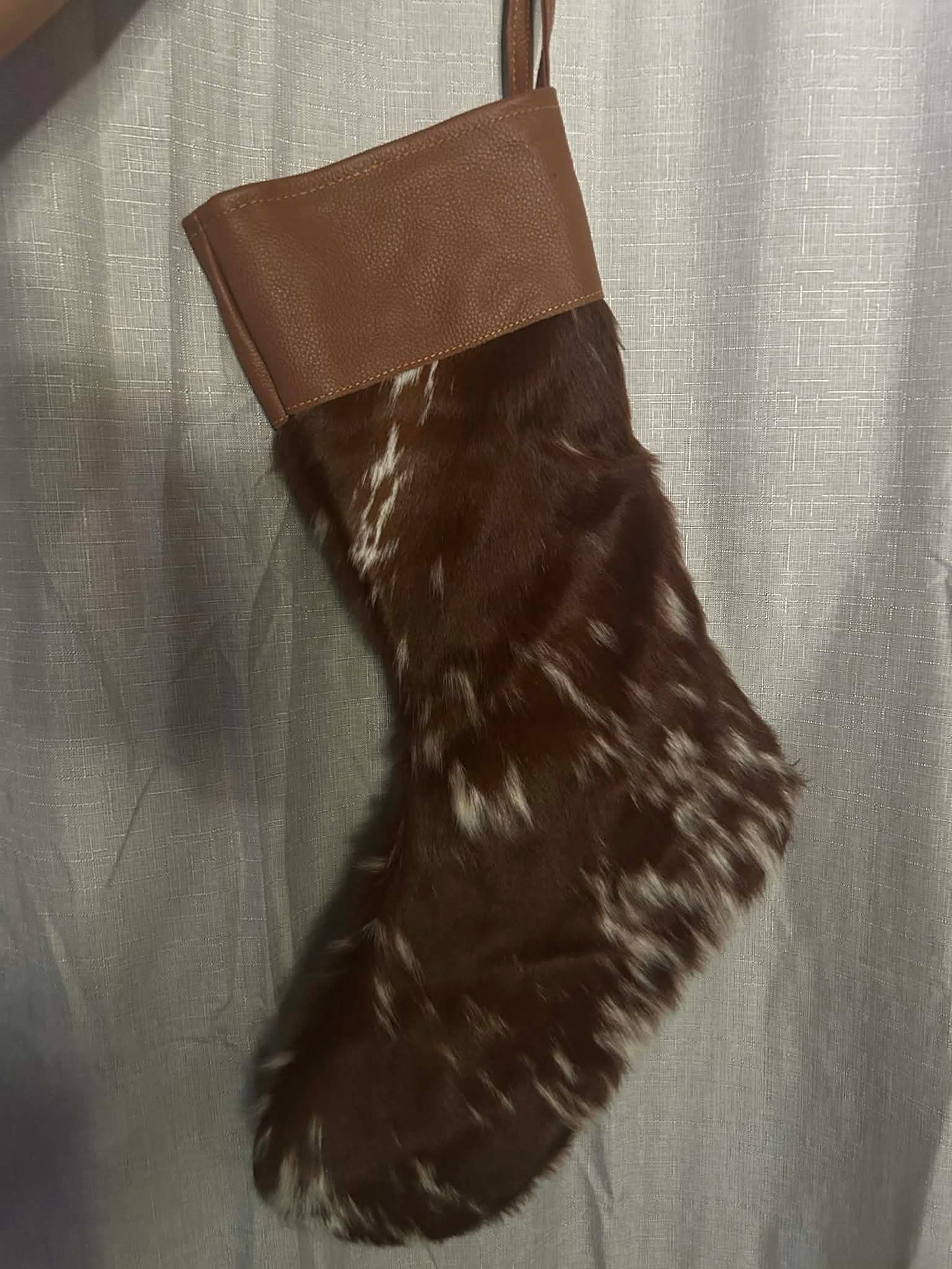 Cowhide Christmas Stocking 4