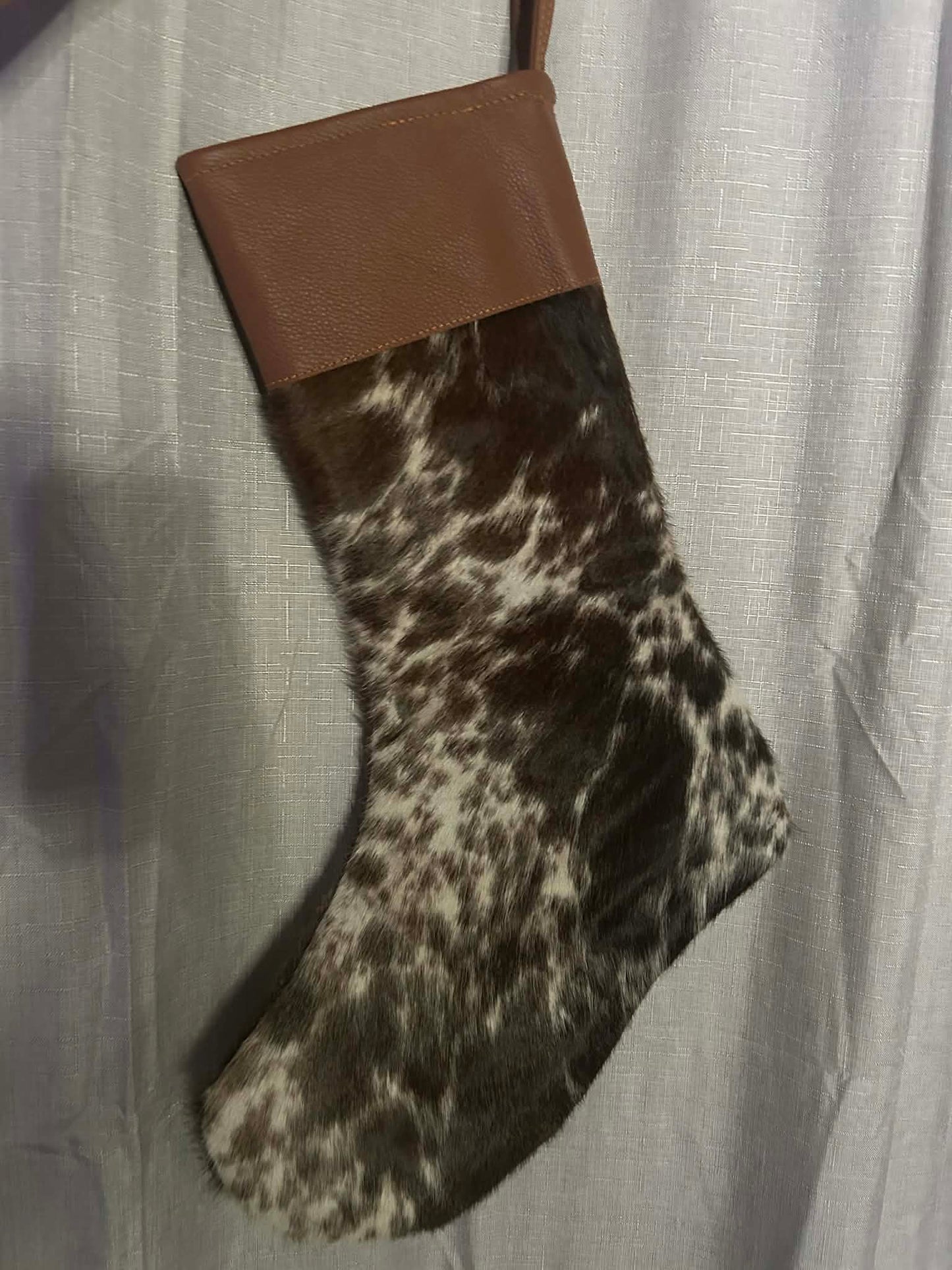 Cowhide Christmas Stocking 6
