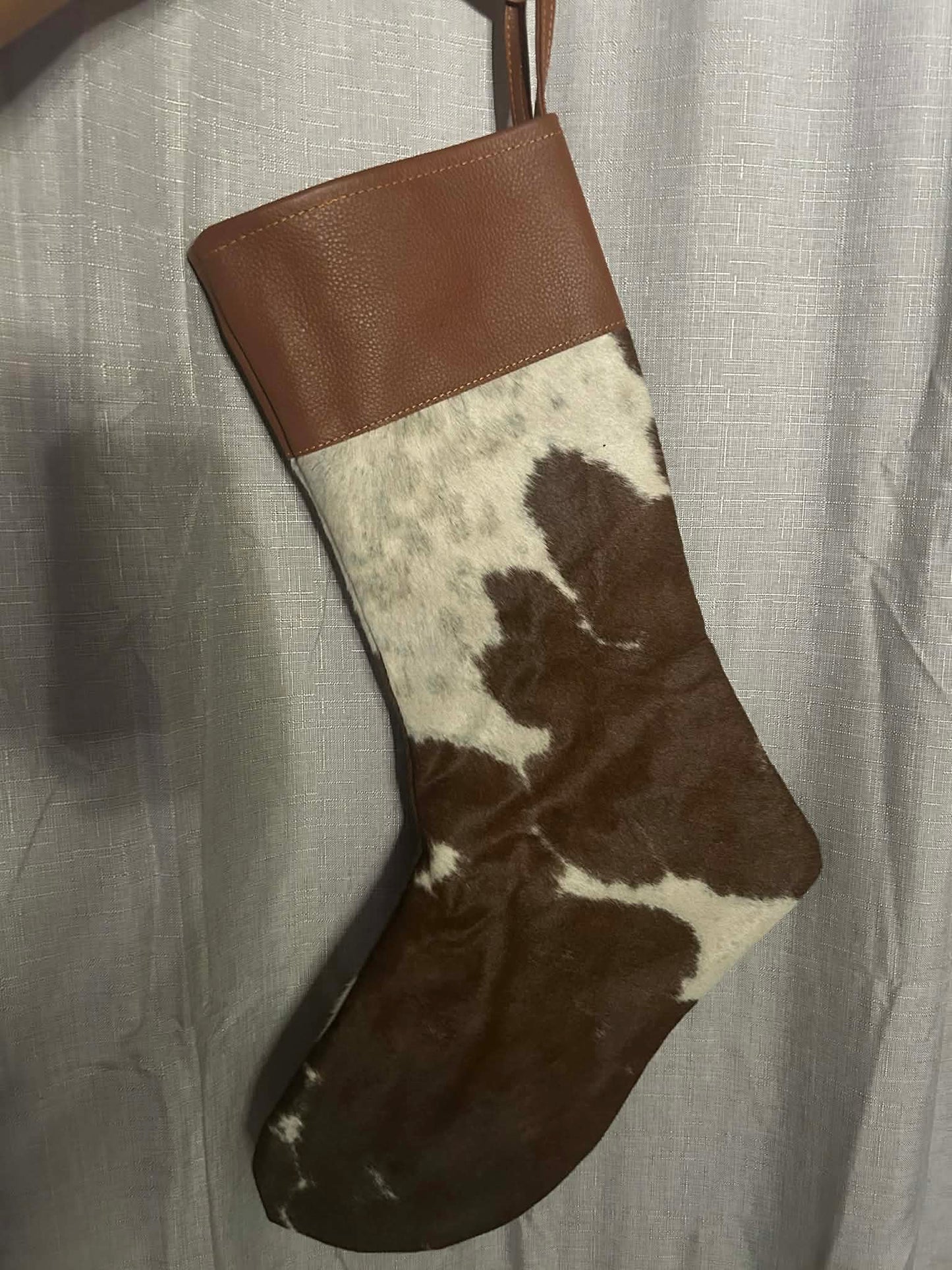 Cowhide Christmas Stocking 2