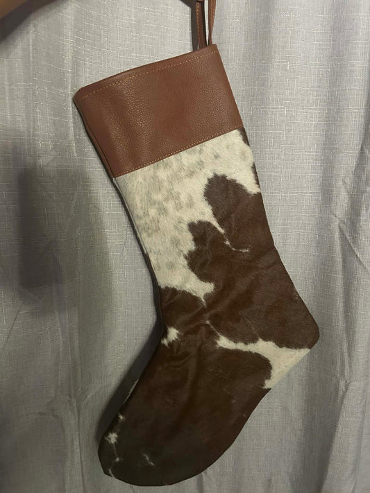 Cowhide Christmas Stocking 2
